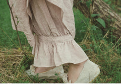 Vestido lencero de lino y algodón Marguerite