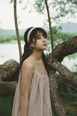 Vestido lencero de lino y algodón Marguerite