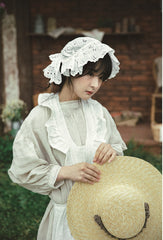 Delantal de lino y algodón Brooke