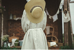 Delantal de lino y algodón Brooke