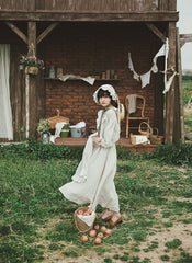 Delantal de lino y algodón Brooke