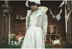 Delantal de lino y algodón Brooke