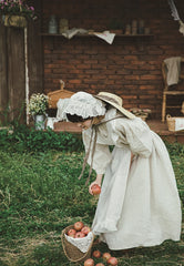 Delantal de lino y algodón Brooke