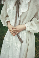 Delantal de lino y algodón Brooke