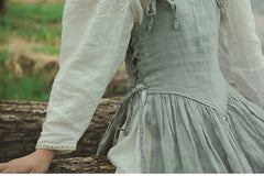 Delantal de lino y algodón Cara