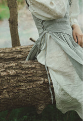 Delantal de lino y algodón Cara