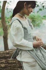 Delantal de lino y algodón Cara