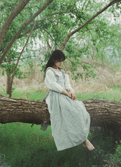 Delantal de lino y algodón Cara