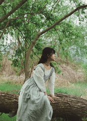 Delantal de lino y algodón Cara