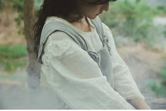 Delantal de lino y algodón Cara