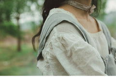 Delantal de lino y algodón Cara