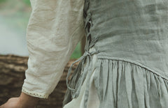 Delantal de lino y algodón Cara