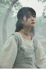 Delantal de lino y algodón Cara