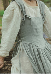 Delantal de lino y algodón Cara