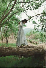 Delantal de lino y algodón Cara