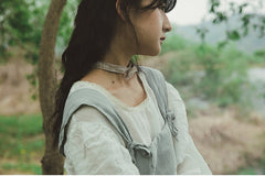 Delantal de lino y algodón Cara