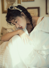 Nina Linen Cotton Puff Sleeves Blouse