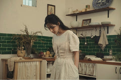 Top corto de lino Sharon