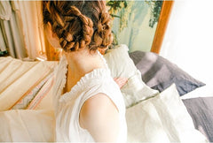 Vestido midi sin mangas de lino y algodón Marissa