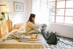 Vestido largo con volantes de lino y algodón Sofia