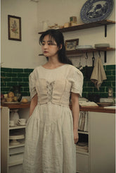 Sharon Linen Cropped Top