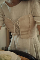 Top corto de lino Sharon