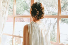 Vestido midi sin mangas de lino y algodón Marissa