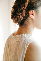 Vestido midi sin mangas de lino y algodón Marissa