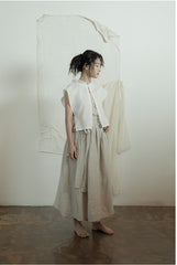 Chaleco vintage de lino y algodón Marina