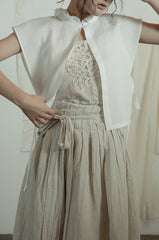 Chaleco vintage de lino y algodón Marina