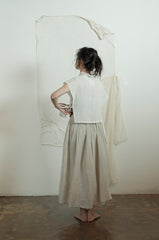 Chaleco vintage de lino y algodón Marina