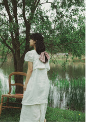 Pantalones de algodón y lino Suri