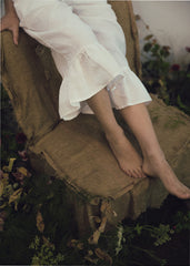 Nina Linen Cotton Ruffle Pants