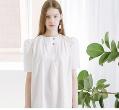 Soft-Touch Short Sleeve Midi Dress Crafted From Breathable Premium Natural Linen Fabric