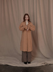 Utility-Inspired Linen Shirt Blazer Dress for Women with Belted Waist and Button-Front Design