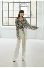 High-Waisted Wide Leg Linen Pants for Women with Tailored Pleats and Flattering Silhouett
