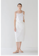 Lightweight Linen Camisole Top With Double Strap Detail And Relaxed Drape For Effortless Style