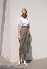 Slim Fit Cotton Knit Top with Scoop Back and Short Sleeves for Effortless Summer Looks