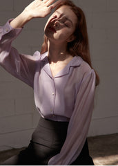 Soft Silk Button-Down Shirt with Relaxed Fit and Fluid Drape for Effortless Feminine Styling